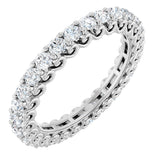 Platinum Round Natural Diamond Sculptural Eternity Band - 2mm Stones