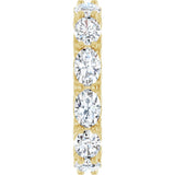 14K Gold Oval Lab-Grown Diamond Sculptural Eternity Band - 6x4mm Stones - Yellow Gold - view 4