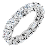 Platinum Oval Lab-Grown Diamond Sculptural Eternity Band - 6x4mm Stones