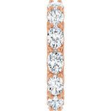 14K Gold Oval Lab-Grown Diamond Sculptural Eternity Band - 6x4mm Stones - Rose Gold - view 4