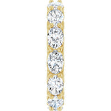 14K Gold Oval Lab-Grown Diamond Sculptural Eternity Band - 6x4mm Stones - Yellow Gold - view 4