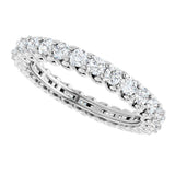 Platinum Round Lab-Grown Diamond Sculptural Eternity Band - 2mm Stones - view 5