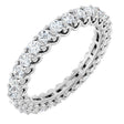 Platinum Round Lab-Grown Diamond Sculptural Eternity Band - 2mm Stones