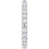 14K Gold Round Lab-Grown Diamond Sculptural Eternity Band - 2mm Stones - White Gold - view 4