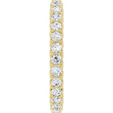 14K Gold Round Natural Diamond Sculptural Eternity Band - 2mm Stones - Yellow Gold - view 4