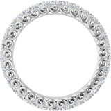 Platinum Round Natural Diamond Sculptural Eternity Band - 2mm Stones - view 2