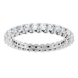 Platinum Round Natural Diamond Sculptural Eternity Band - 2mm Stones - view 3