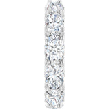 Platinum Oval Natural Diamond Sculptural Eternity Band - 6x4mm Stones - view 4