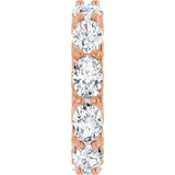 14K Gold Oval Lab-Grown Diamond Sculptural Eternity Band - 6x4mm Stones - Rose Gold - view 4