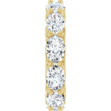 14K Gold Oval Lab-Grown Diamond Sculptural Eternity Band - 6x4mm Stones - Yellow Gold - view 4