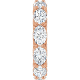 14K Gold Oval Lab-Grown Diamond Sculptural Eternity Band - 6x4mm Stones - Rose Gold - view 4