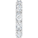 14K Gold Oval Lab-Grown Diamond Sculptural Eternity Band - 6x4mm Stones - White Gold - view 4