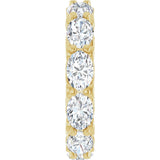 14K Gold Oval Lab-Grown Diamond Sculptural Eternity Band - 6x4mm Stones - Yellow Gold - view 4