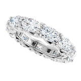 Platinum Oval Lab-Grown Diamond Sculptural Eternity Band - 6x4mm Stones - view 5