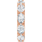 14K Gold Oval Lab-Grown Diamond Sculptural Eternity Band - 6x4mm Stones - Rose Gold - view 4