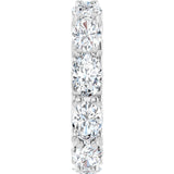 Platinum Oval Lab-Grown Diamond Sculptural Eternity Band - 6x4mm Stones - view 4