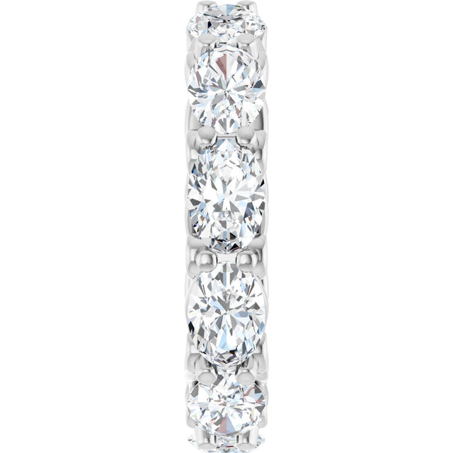 Platinum Oval Lab-Grown Diamond Sculptural Eternity Band - 6x4mm Stones - view 4