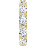 14K Gold Oval Lab-Grown Diamond Sculptural Eternity Band - 6x4mm Stones - Yellow Gold - view 4