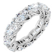 Platinum Oval Lab-Grown Diamond Sculptural Eternity Band - 6x4mm Stones