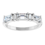 Platinum Emerald Lab-Grown Diamond Anniversary Band - 9/10-2 1/2 CTW - view 8