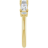 14K Gold Emerald Lab-Grown Diamond Anniversary Band - 9/10-2 1/2 CTW - Yellow Gold - view 9