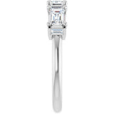 14K Gold Emerald Lab-Grown Diamond Anniversary Band - 9/10-2 1/2 CTW - White Gold - view 9