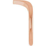 14K Gold Lab-Grown Diamond Contour Band – 1.2 mm Round - Rose Gold - view 4