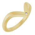 14K Gold Lab-Grown Diamond Contour Band – 1.2 mm Round - Yellow Gold