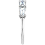 Platinum Emerald Lab-Grown Diamond Five-Stone Anniversary Band - 1 3/4 CTW - view 4