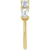 14K Gold Emerald Lab-Grown Diamond Five-Stone Anniversary Band - 1 3/4 CTW - Yellow Gold - view 4