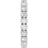 Platinum Round Natural Diamond Hidden Heart Eternity Band - 2.5mm Stones - view 9
