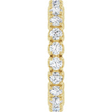 14K Gold Round Lab-Grown Diamond Hidden Heart Eternity Band - 2.5mm Stones - Yellow Gold - view 9