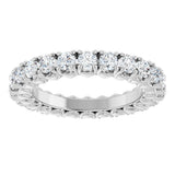 Platinum Round Lab-Grown Diamond Hidden Heart Eternity Band - 2.5mm Stones - view 8