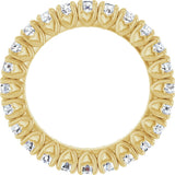 14K Gold Round Lab-Grown Diamond Hidden Heart Eternity Band - 2.5mm Stones - Yellow Gold - view 7