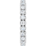 Platinum Round Natural Diamond Hidden Heart Eternity Band - 2.5mm Stones - view 9