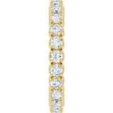 14K Gold Round Lab-Grown Diamond Hidden Heart Eternity Band - 2.5mm Stones - Yellow Gold - view 9