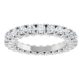 Platinum Round Lab-Grown Diamond Hidden Heart Eternity Band - 2.5mm Stones - view 8