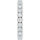 Platinum Round Natural Diamond Hidden Heart Eternity Band - 2.5mm Stones - view 9