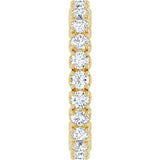 14K Gold Round Lab-Grown Diamond Hidden Heart Eternity Band - 2.5mm Stones - Yellow Gold - view 9
