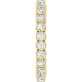 14K Gold Round Lab-Grown Diamond Hidden Heart Eternity Band - 2.5mm Stones - Yellow Gold - view 9