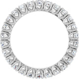 14K Gold Round Lab-Grown Diamond Hidden Heart Eternity Band - 2.5mm Stones - White Gold - view 7
