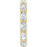14K Gold Oval Lab-Grown Diamond Sculptural Eternity Band - 5x3mm Stones - Yellow Gold - view 4