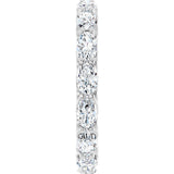 14K Gold Oval Lab-Grown Diamond Sculptural Eternity Band - 5x3mm Stones - White Gold - view 4