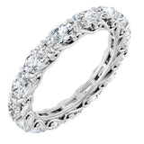 Platinum Oval Lab-Grown Diamond Sculptural Eternity Band - 5x3mm Stones