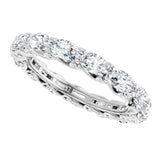 Platinum Oval Lab-Grown Diamond Sculptural Eternity Band - 5x3mm Stones - view 5