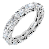Platinum Oval Lab-Grown Diamond Sculptural Eternity Band - 5x3mm Stones