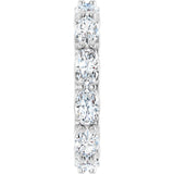 Platinum Oval Lab-Grown Diamond Sculptural Eternity Band - 5x3mm Stones - view 4