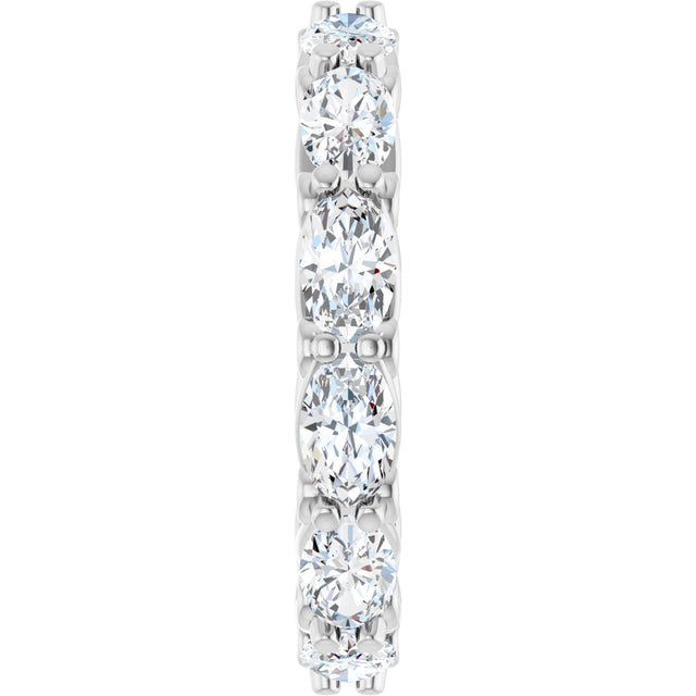 Platinum Oval Lab-Grown Diamond Sculptural Eternity Band - 5x3mm Stones - view 4