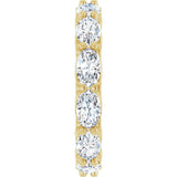 14K Gold Oval Lab-Grown Diamond Sculptural Eternity Band - 5x3mm Stones - Yellow Gold - view 4