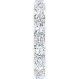 14K Gold Oval Lab-Grown Diamond Sculptural Eternity Band - 5x3mm Stones - White Gold - view 4